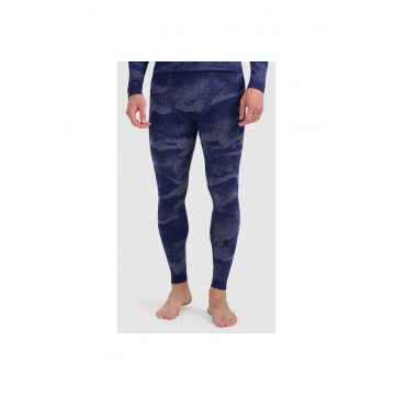 Pantaloni sport barbati  lenjerie termoactiva fara cusaturi - bleumarin - poliester 146081 - Albastru