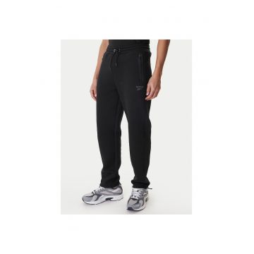 Pantaloni sport barbati -  negru - bumbac si poliester -