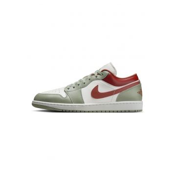Pantofi sport  Air Jordan 1 Low - alb - piele - Rosu/Alb