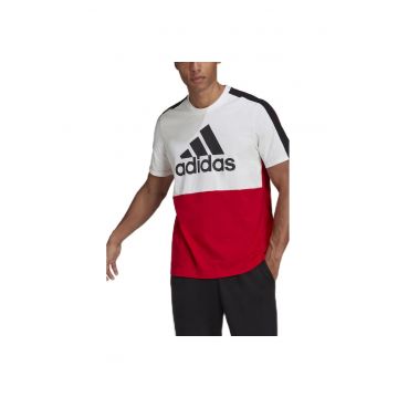Tricou  Essentials Colorblock - HE4330 14480 - Rosu/Rosu stins