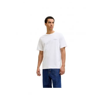 Tricou JACK &JONES College Logo Crew Neck 57476 - Alb
