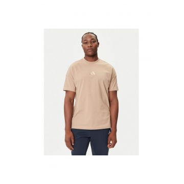Tricou sport barbati -  lejer - bej - bumbac -