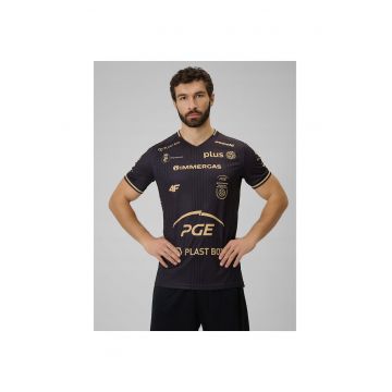 Tricou sportiv barbati  Projekt Warszawa - elastic - uscare rapida - negru - fabricat in Polonia