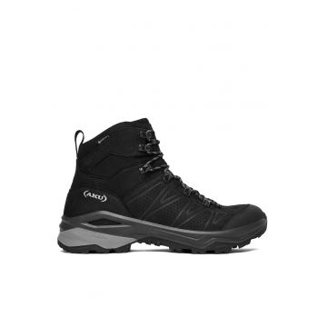 Bocanci trekking barbati - piele naturala - negru - Negru