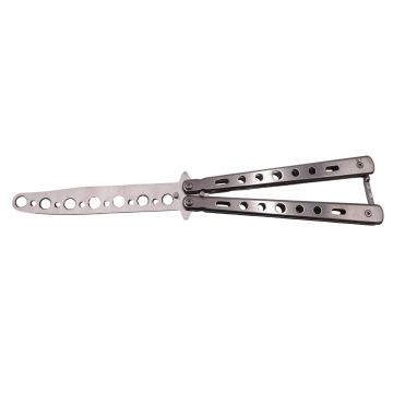 Briceag de antrenament DEPOX , model fluture, Distortion. otel, 22.5 cm, Argintiu