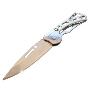 Briceag de buzunar, Futuristic Knife, otel inoxidabil, 15.5 cm, argintiu