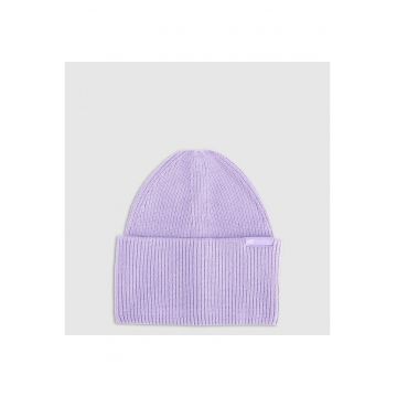 Caciula beanie unisex -  mov - marime universala - material din viscoza