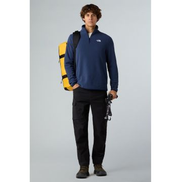 Hanorac din material fleece cu fenta scurta cu fermoar pentru trekking Glacier - Bleumarin