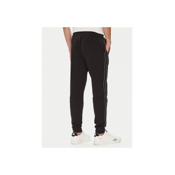 Pantaloni sport barbati -  bumbac si poliester - negru -