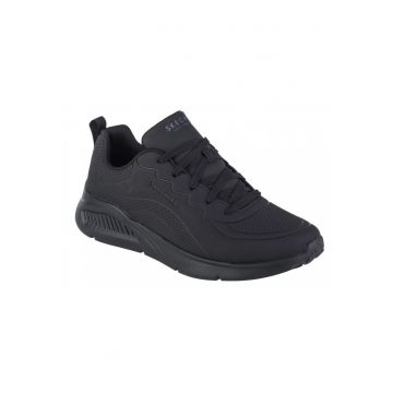 Pantofi sport din piele ecologica cu detalii texturate - Negru -