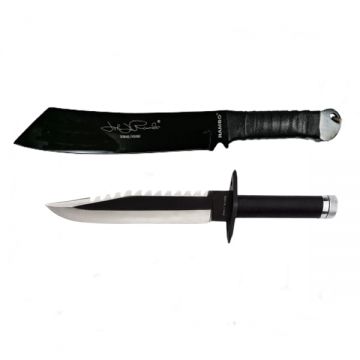 Set Cutit de vanatoare, 35 cm si Maceta, 43 cm, DEPOX , Teaca inclusa