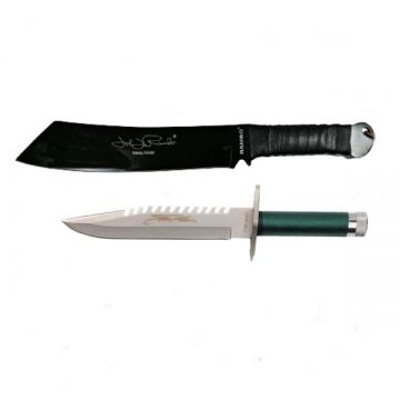 Set Cutit de vanatoare First Blood si Maceta Rambo IV, DEPOX , Teaca inclusa