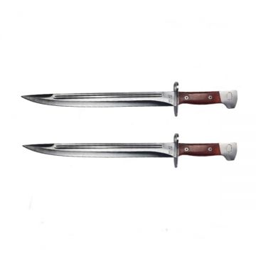 Set doua cutite pentru camping si vanatoare AK, DEPOX , 39 cm, maro