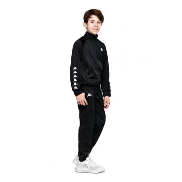 Set trening  hanorac cu fermoar si pantaloni - negru - poliester -