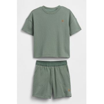 Trening texturat cu maneci scurte - Verde fistic