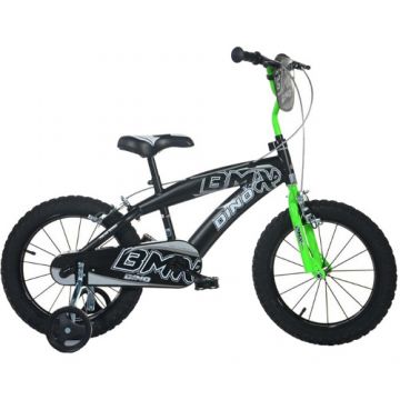 Bicicleta BMX Dino Bikes 16 Inch Verde Negru