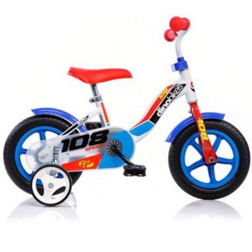 Bicicleta copii pentru 2 - 4 ani, roata Eva 10 inch, Dino Bikes