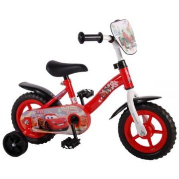 Bicicleta copii Volare Cars cu roti ajutatoare 10 inch