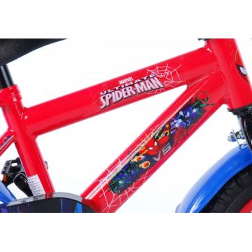 Bicicleta pentru baieti 12 inch cu roti ajutatoare Spiderman