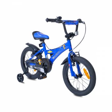 Bicicleta pentru copii Byox cu roti ajutatoare Devil 16 Albastra