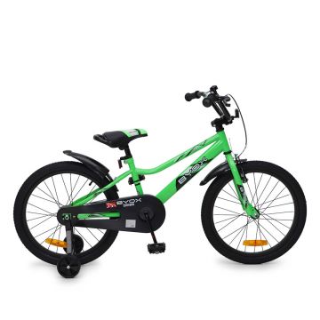 Bicicleta pentru copii cu roti ajutatoare Byox Prince Green 20 inch