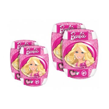 Set 4piese de protectie cotiere si genunchiere Stamp Barbie