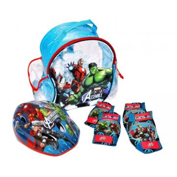 Set accesorii protectie bicicleta role trotineta Saica Avengers