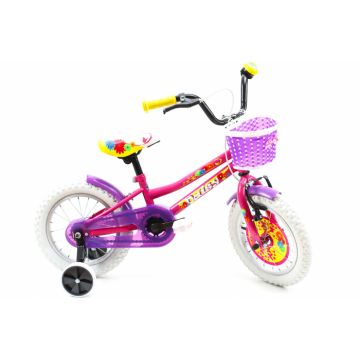 Bicicleta copii Dhs 1402 roz 14 inch