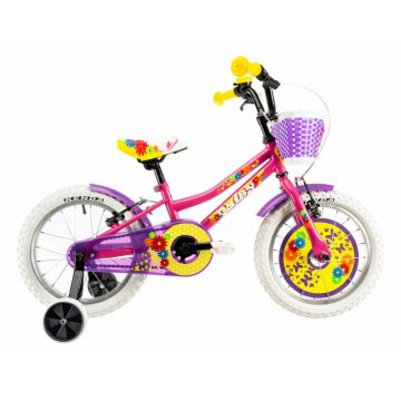 Bicicleta copii Dhs 1604 roz 16 inch