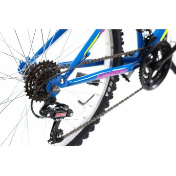 Bicicleta copii Kreativ 2404 albastru galben 24 inch