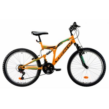 Bicicleta copii Kreativ 2441 portocaliu 24 inch