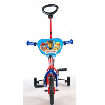 Bicicleta copii Volare Paw Patrol cu roti ajutatoare si maner parental 10 inch