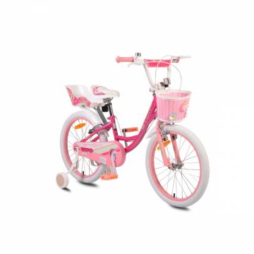 Bicicleta pentru fetite cu roti ajutatoare Byox Fashion Girl Pink 20 inch