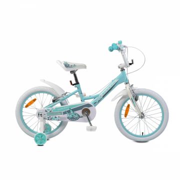 Bicicleta pentru fetite cu roti ajutatoare Byox Lovely 18 inch Turquoise