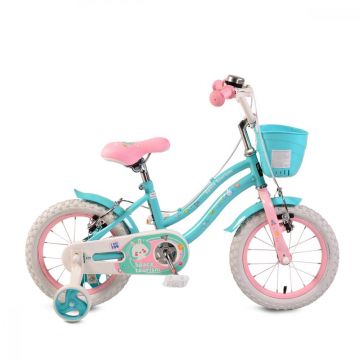 Bicicleta pentru fetite Moni Space tourism 14 inch Turquoise