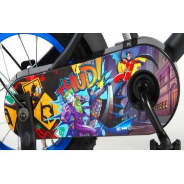 Bicicleta Volare pentru baieti 12 inch cu roti ajutatoare Batman