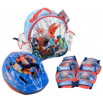 Set accesorii protectie pentru bicicleta role trotineta Spiderman