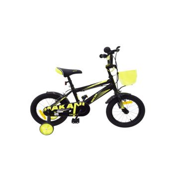 Bicicleta 12 inch cu roti ajutatoare Makani Diablo Black Yellow