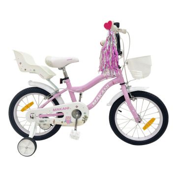 Bicicleta 16 inch cu roti ajutatoare Makani Aurora Pink