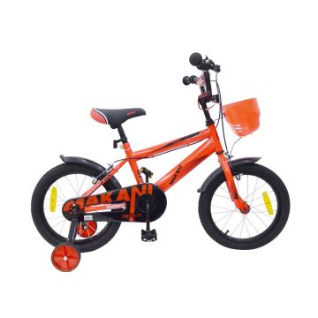 Bicicleta 16 inch KikkaBoo Makani cu roti ajutatoare Diablo Red