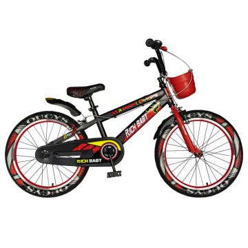 Bicicleta baieti Rich Baby R20WTB 20 inch 7-10 ani negrurosu