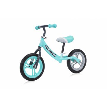 Bicicleta copii fara pedale Lorelli Fortuna grey  green, varsta 2-5 ani, ghidon reglabil in inaltime de la 51 cm pana la 60 cm, roti din spuma EVA, 11 inch, scaun reglabil de la 33 cm pana la 43 cm