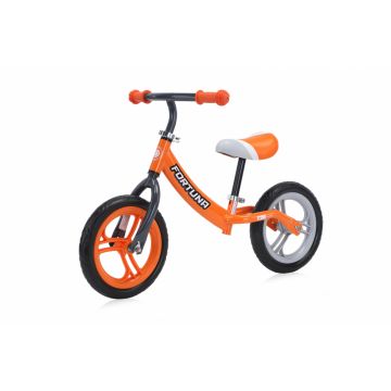Bicicleta copii fara pedale Lorelli Fortuna greyorange, varsta 2-5 ani, ghidon reglabil in inaltime de la 51 cm pana la 60 cm, roti din spuma EVA, 11 inch, scaun reglabil de la 33 cm pana la 43 cm