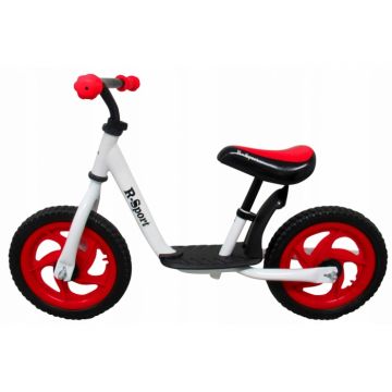 Bicicleta copii fara pedale R5 rosu R-Sport, cu suport pentru picioare, 11 inch, varsta 2-5 ani, roti din spuma EVA, scaun reglabil pe inaltime, sarcina maxima admisa 30 kg