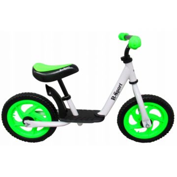 Bicicleta copii fara pedale R5 verde R-Sport, cu suport pentru picioare, 11 inch, varsta 2-5 ani, roti din spuma EVA, scaun reglabil pe inaltime, sarcina maxima admisa 30 kg