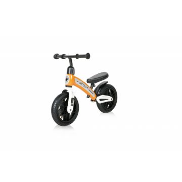 Bicicleta copii fara pedale Scout Air Orange de echilibru 10 inch, varsta 2-4 ani, roti cu camera si cauciuc, scaun reglabil pe inaltime de la 30 cm pana la 33 cm, maxim 25 de kg, ghidon reglabil in inaltime 49-51,5 cm
