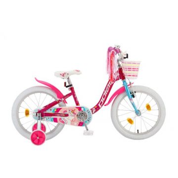 Bicicleta copii Polar Unicorn Single 18 inch roz