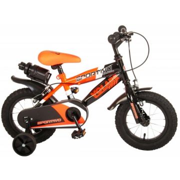 Bicicleta copii Volare Sportivo Portocalie 12 inch cu 2 frane de mana si sticla apa