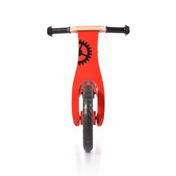 Bicicleta din lemn fara pedale Moni Wooden balance bike Red