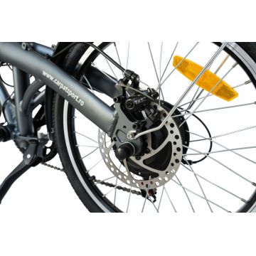 Bicicleta Electrica E-BIKE pliabila roti 20 inch Carpat C1005E grialb